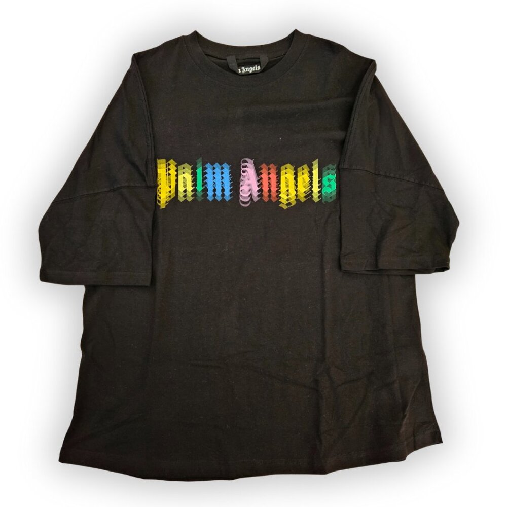PALM ANGELS GLITCH TEE SIZE LARGE